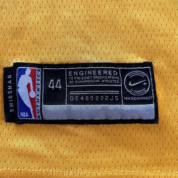 Vintage Nike Los Angeles Lakers Tank Top Adult Yellow Basketball LeBron James - Picture 8 of 8